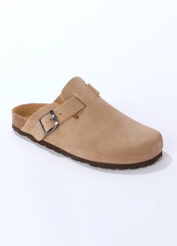 Kožené pantofle s plnou špičkou