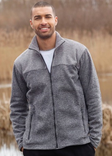 Mikina na zip, z česaného moltonu