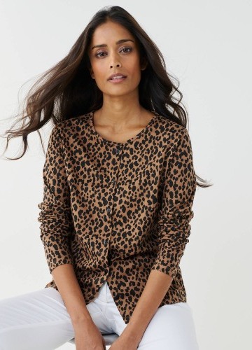 Žerzejová halenka s potiskem zvířecí srsti