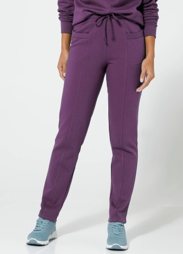 Jednobarevné moltonové dlouhé kalhoty