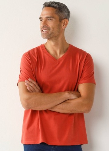 Tričko s krátkymi rukávmi a výstrihom do  V, súprava 3 ks