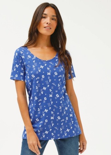 Tričko s potiskem písmen