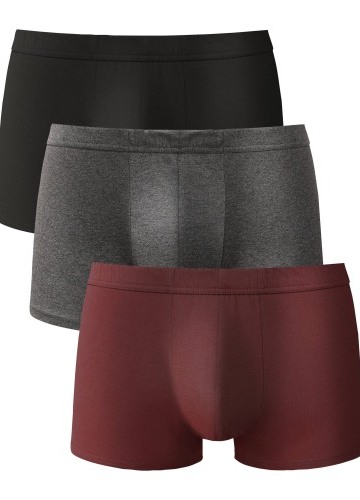 Sada 4 jednobarevných boxerek z bavlny