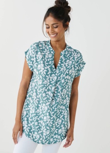 Tunika krátkymi rukávmi a potlačou