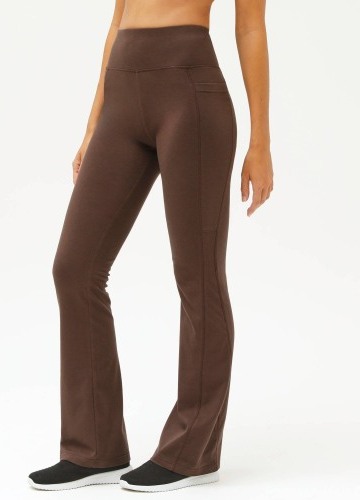 Bootcut legíny s vysokým pásom