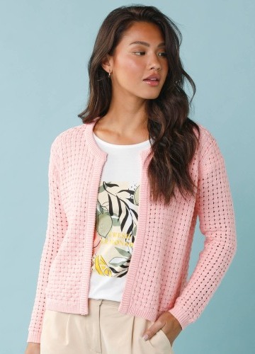 Krátký kardigan se vzorem, pro menší postavu