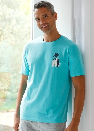 Pyžamové tričko s krátkými rukávy, motiv surf