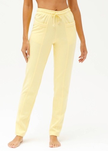 Jednobarevné moltonové dlouhé kalhoty