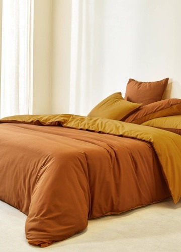 Bavlnené dvojfarebná posteľná bielizeň