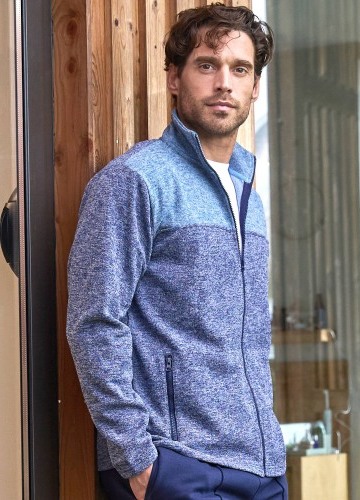 Mikina na zip, z česaného moltonu