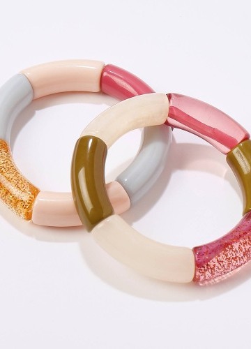 Sada 2 pružných korálkových náramků