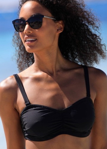 Plavková bandeau podprsenka Solaro s kosticami