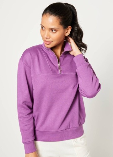 Moltonová mikina se stojáčkem na zip