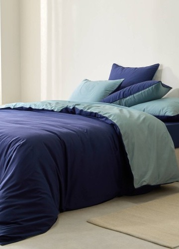 Bavlnené dvojfarebná posteľná bielizeň