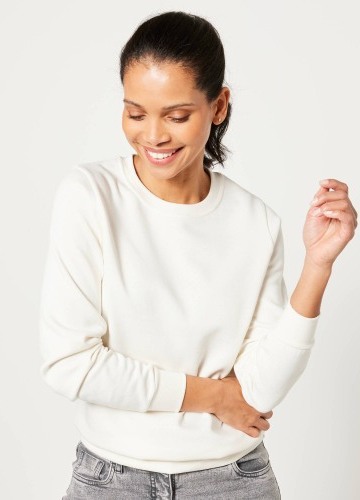 Moltonová mikina s okrúhlym výstrihom