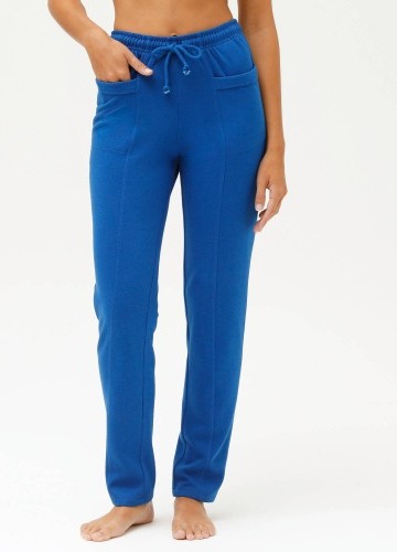 Jednobarevné moltonové dlouhé kalhoty