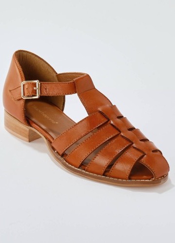Kožené ploché sandály