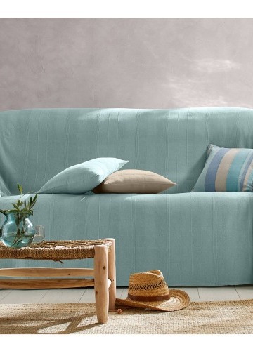 Jednofarebná ručne tkaná bavlnená prikrývka alebo obliečka na vankúš