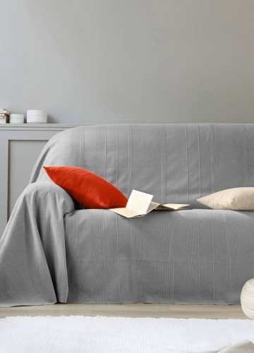 Jednofarebná ručne tkaná bavlnená prikrývka alebo obliečka na vankúš