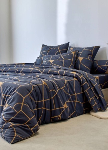 Povlečení Geoffroy s grafickým designem, bavlna