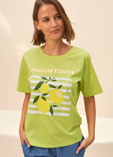 Voľné tričko s potlačou