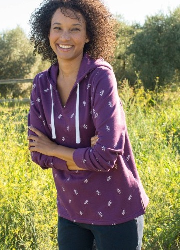 Moltonová mikina s kapucí a potiskem