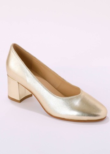 Kožené lodičky na podpatku