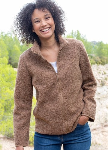 Buklé mikina na zip