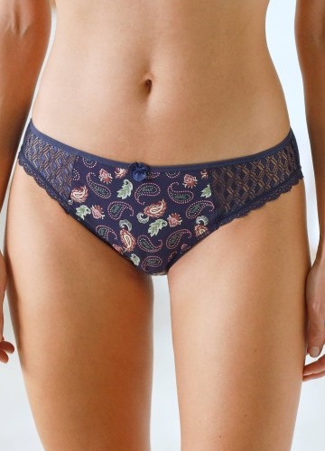 Súprava 2 midi nohavičiek Coria Confidence Lingerie z čipky s kašmírovou potlačou