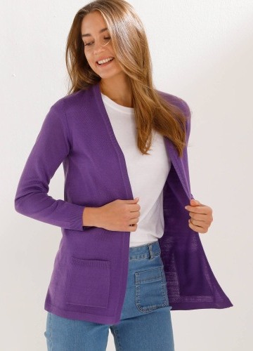 Dlouhý kardigan bez zapínání