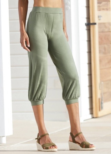 3/4 kalhoty zakončené pružnými lemy