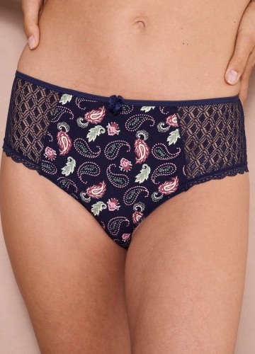 Sada 2 kalhotek maxi z krajky s potiskem kašmíru Coria Confidence Lingerie