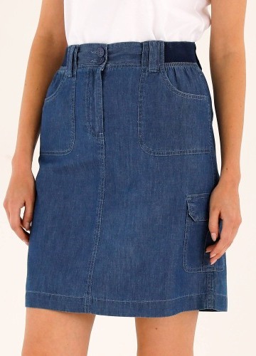 Krátká džínová sukně s kapsami