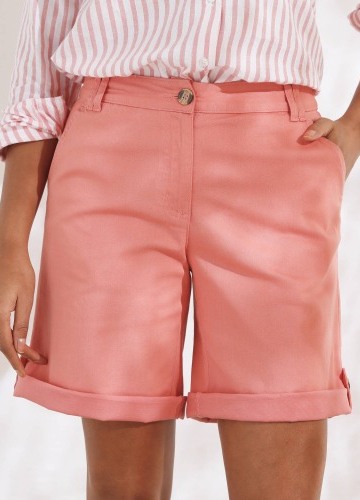 Strečové chino bermudy s nastavitelnou délkou