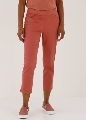 Pohodlné 3/4 kalhoty s pružným pasem