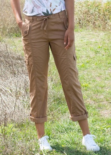 Nohavice s vreckami z plátna