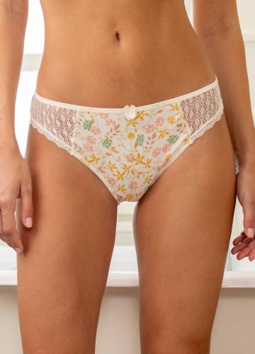 Sada 2 kalhotek midi s potiskem květin Coria