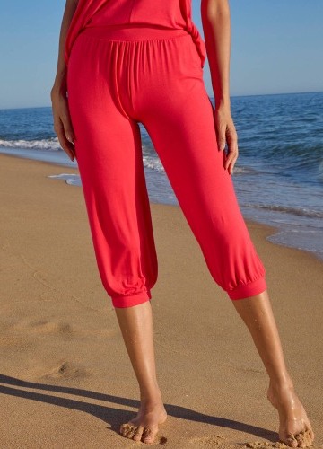 3/4 kalhoty zakončené pružnými lemy