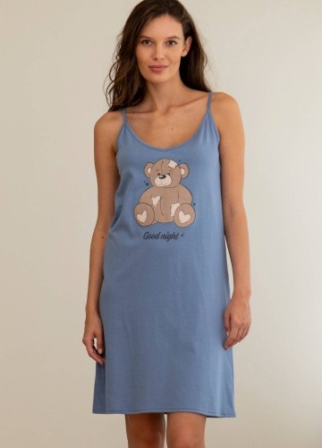 Krátká noční košilka s potiskem medvídka