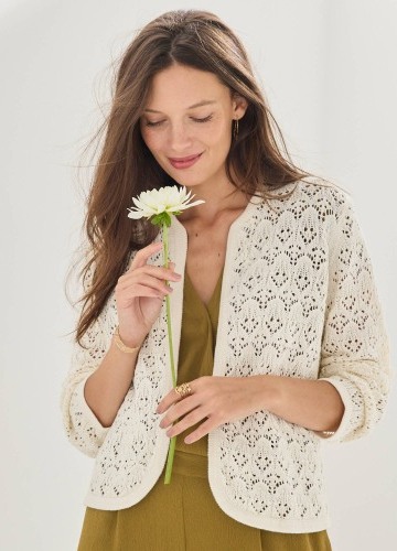 Ažúrový kardigán