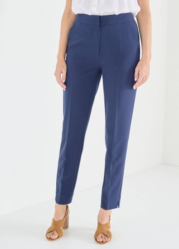 Jednofarebné cigaretové nohavice po členky