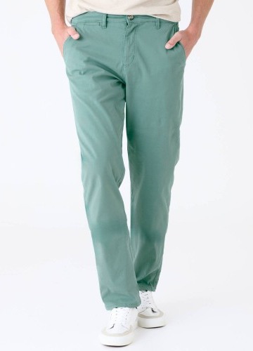 Chino kalhoty ze strečového kepru, střih s tvarovaným pasem, speciálně pro plnější postavu