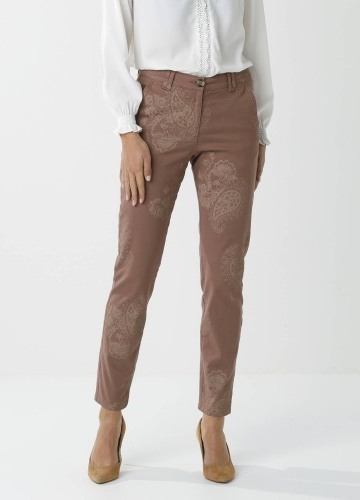Chino kalhoty s paisley potiskem