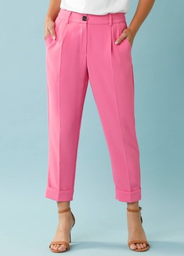 Splývavé 7/8 kalhoty pro menší postavu