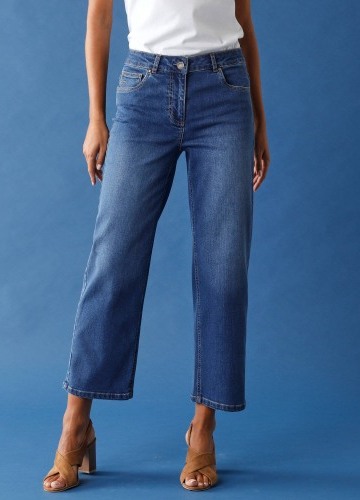 Široké skrátené džínsy