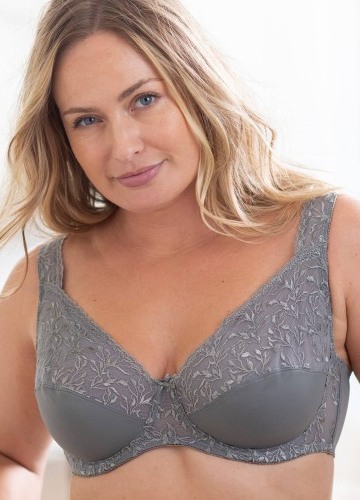 Sada 2 zmenšujících podprsenek z mikrovlákna a vyšívaného tylu, s kosticemi