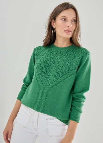 Pulóver z úpletu so vzorom