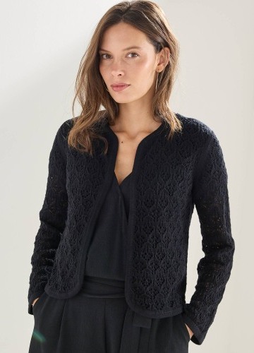 Ažúrový kardigán