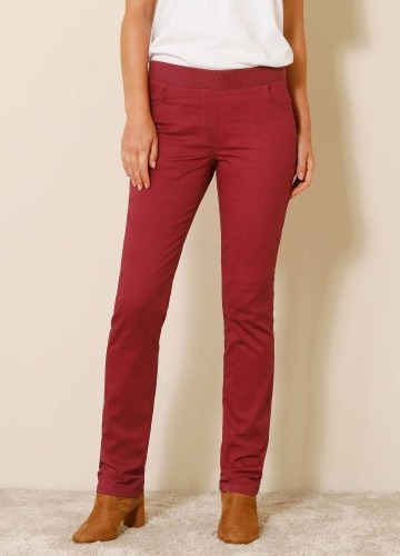 Pohodlné dlouhé kalhoty s pružným pasem