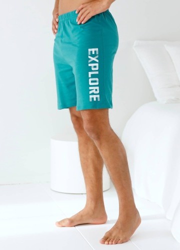 Pyžamové jednofarebné šortky s motívom